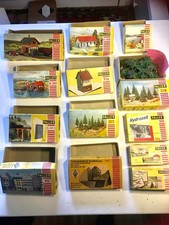 modellbahn HO Zubehör Faller  13xOVP (l z.Tl.leer /Tannen/Gras/Hydrozel) Vintage