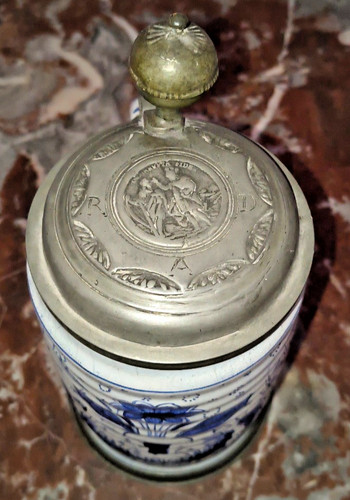 Walzenkrug blaues motiv - walzenkrug, "blaues