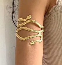 GOLDENE SCHLANGEN OBERARMMANSCHETTE ÄSTHETISCHER OBERARM MANSCHETTE ARMBAND SEXY