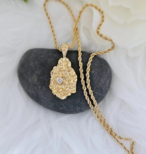 14k gelbgold über diamant - über,