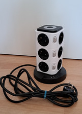 Mehrfachsteckdose/ Tower *  12 Fach Steckdosenleiste mit USB * Kabel 3m