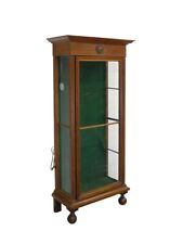 Glasvitrine Vitrinenschrank antik Eichenrahmen unrestauriert  B: 73 cm -11339-