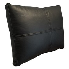 Schwarz Lederkissen Sofakissen 100% echt Leder Sofa Dekokissen Kissen Echtleder