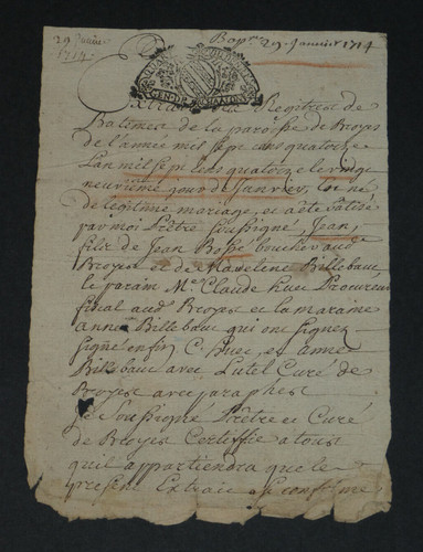 Steuermarke auf brief - brief, von