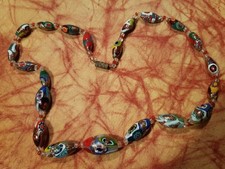 Vintage Murano Glas Halskette Millefiori