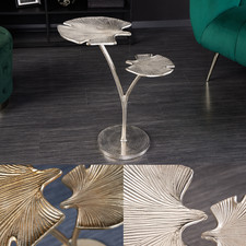 Dekorativer Beistelltisch GINKGO LEAFS 50cm FARBAUSWAHL handmade Metall Tisch
