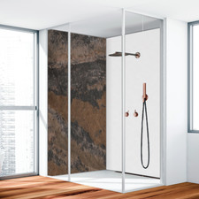 Duschrückwand Wandverkleidung Badrückwand 3MM Aluverbund Naturstein Braun - 5298