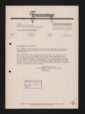 BERLIN-REINICKENDORF, Brief 1954, Francotyp GmbH Präzisions-Tischdrehbank