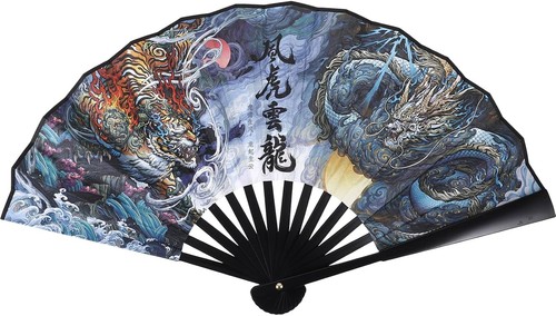 Handfächer drachen chinesisch - drachen,