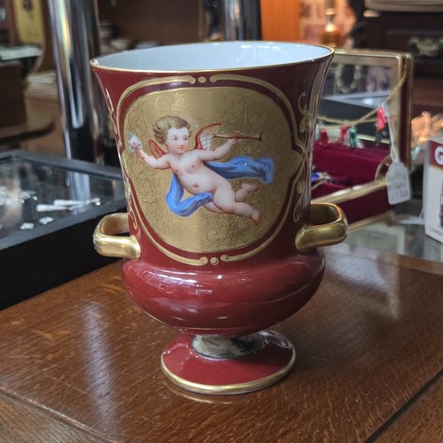 Porzellan urne vase handbemalt - porzellan,