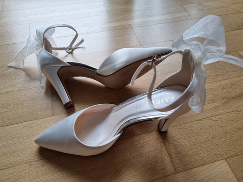Brautschuhe satin ivory - brautschuhe,