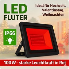 100W LED Fluter in Rot –