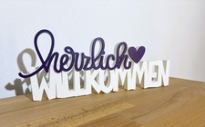Herzlich Willkommen / Tischdeko / Dekoration für Eingang "Herzlich Willkommen"