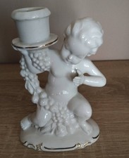 Alter Porzellan-Kerzenhalter
