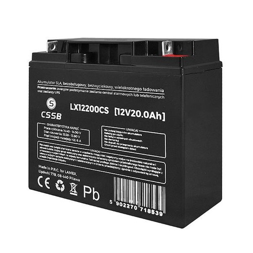 Gelbatterie lx12200 12v - 12v, 20ah