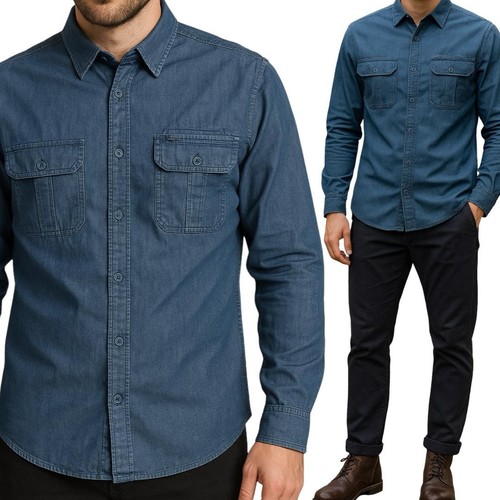 Herren jeanshemd langarm slim - herren,