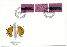 Schweiz 1982 Ersttagsbrief - Eisenbahn Gotthard Bahn Michel Nr. 1214-15