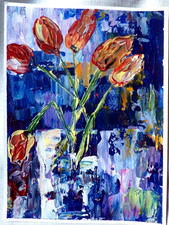 Malerei auf Papier, Blumen