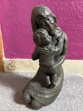 Figur Mutter mit Kind auf dem Arm H 29 cm, Geert Kunen SIGNIERT Geburt Taufe TOP