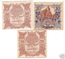 3 Banknoten Notgeld der