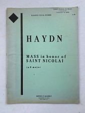 Noten. Haydn. Mass in honor of Saint Nicolai. G major.