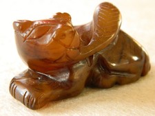 Nachlass-selten-Katze/Löwe-Halbedelstein-Handarbeit-Unikat-Rarität