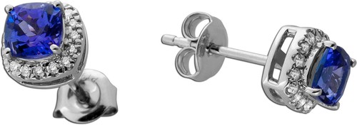 Tansanit ohrstecker platin 950 - ohrstecker,