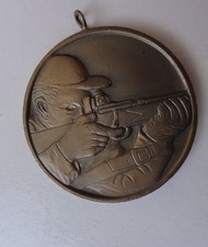 Schöne  Medaille Plakette Schießen Sportschützen Gewehr Jäger