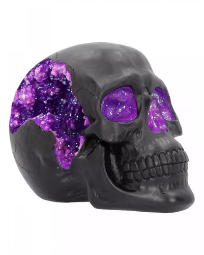 Schwarzer geode totenkopf mit - totenkopf,