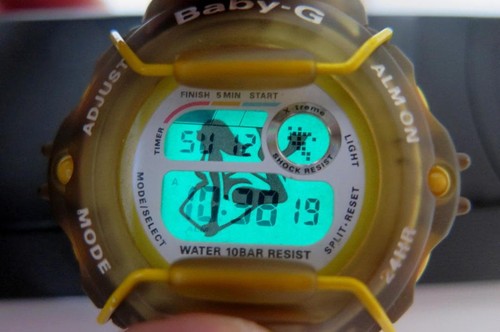 Casio baby 340aw gelbe - casio, baby-g