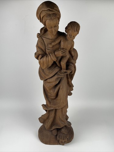 Antike handgeschnitzte madonna - antike,