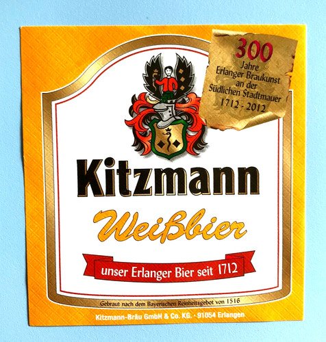 Bieretikett brauerei kitzmann - brauerei,