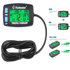 Betriebsstundenzähler Drehzahlmesser Digital Tacho Motorrad Rasenmäher Boot Quad