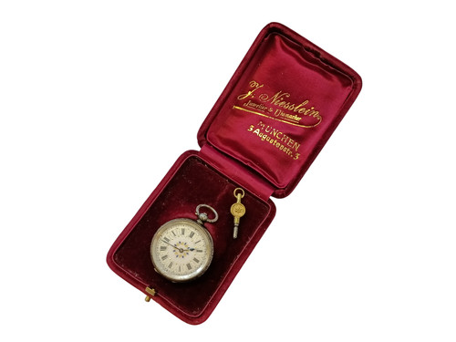 Antike silber taschenuhr mit - silber,