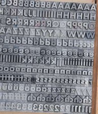 Futura fett 24p Bleischrift  Bleisatz Buchdruck Handsatz Steckschrift Lettern