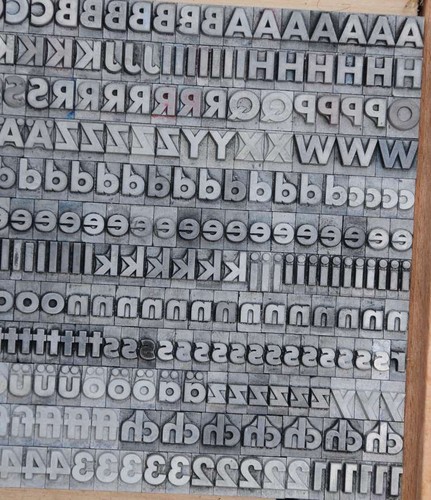 Futura fett 24p - , bleischrift