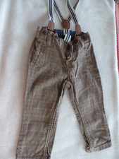 Stoffhose "H&M" karierte Hose für Jungs mit Hosenträgern* Gr.68