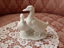 AK Kaiser Figur Entenpaar Ente Enten weiß Höhe 10 cm neuwertig Wolfgang Gawantka