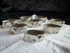 8 WMF Serviettenringe Carino, Design Judith, Cromargan Edelstahl, neuwertig