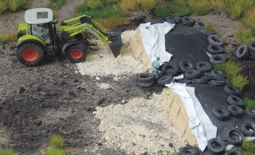 Silage braun mit - , abdeckfolie