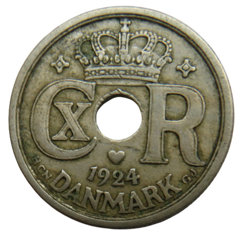 Münze dänemark öre 1924 - dänemark, 25