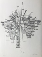 Hans-Georg Rauch Federlithographie nummeriert 68/75 signiert
