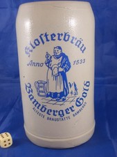 Alter Bierkrug KLOSTERBRÄU BAMBERG Bamberger Gold 1L. Brauerei Krug Maßkrug rar