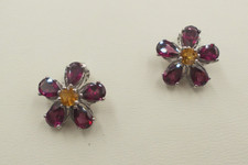 Granat, Citrin- Ohrringe