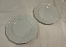 Rosenthal Classic Rose Maria weiss 2 x Speiseteller 24,5 cm Ø