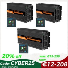 Wechselrichter Reiner Sinus 12V 230V 1000 1500W/2500W/3500W Spannungswandler USB