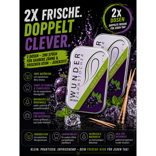 Wunder zahnstocher grape - 2x,