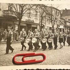 Bursche Knabe Pfadfinder Wehrmacht Trommel 1939 9x6 Original Foto 2.WK