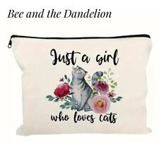 Große kosmetische Schminktasche ~ JUST A GIRL WHO LOVES CATS ~ Beauty-Produkte