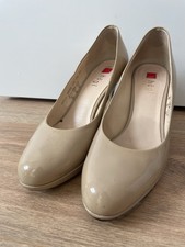 Högl Peep Toe-Pumps - Nude, Lackleder Gr. 5,5